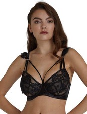32E Playful Promises Bra Sexy Annelise Fuller Bust Black Lace Lingerie PPFB3183