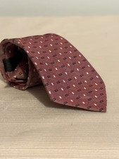 Boy  s 6-8 Clip On Tie, Faded Maroon With White, 100 Percent Polyester