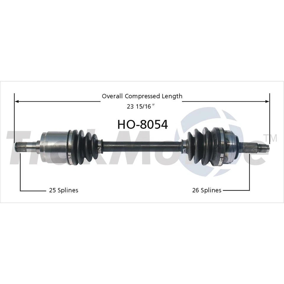 For Honda CRX Civic FWD 1988-1991 DX Pair of Front CV Axle Shafts SurTrack Set - Image 2 of 3