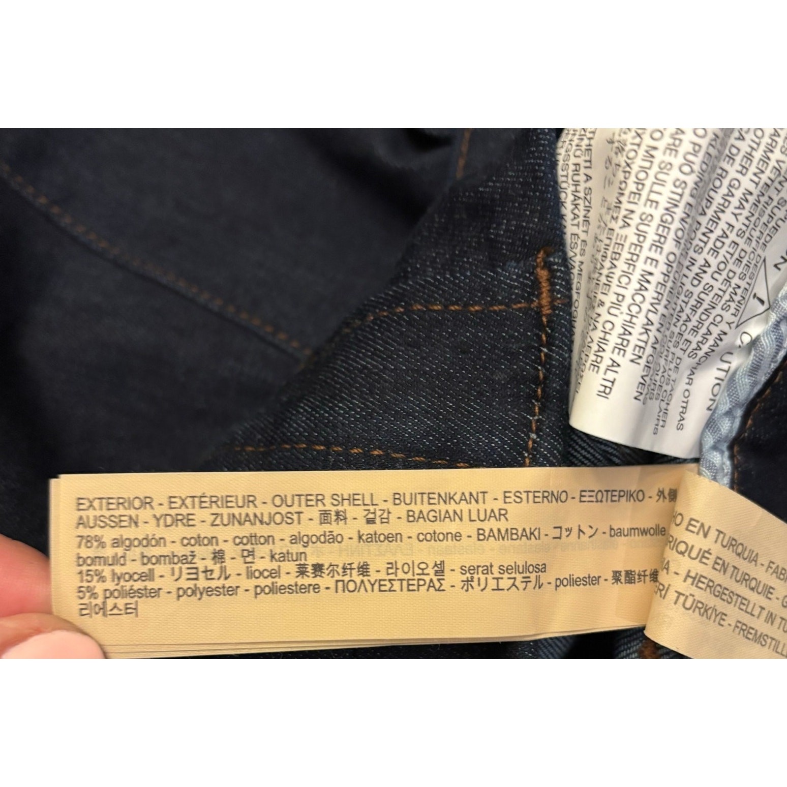 Massimo Dutti Women’s Dark Wash Button Front Cargo Denim Skirt Stretch 4 thumbnail 6