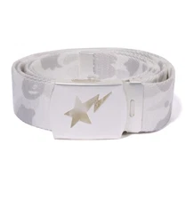 Authentic a bathing ape babe color camo sta GI belt white new
