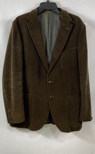 Gucci Men's Brown Cotton Corduroy 2-Button Patch Pocket Suit Jacket Blazer 54R