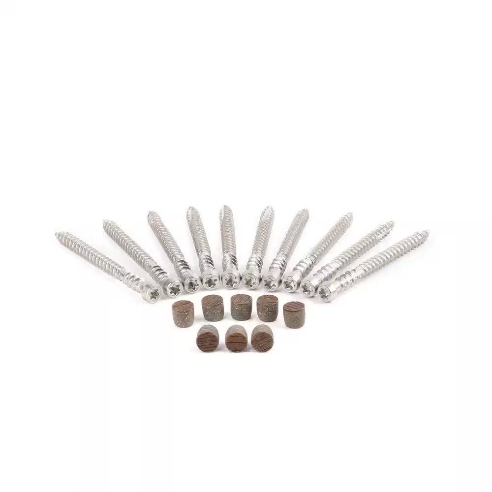 #10 X 2-1/2 In. Stainless Steel Star Drive Flat Undercut Composite Pro Plug Syst