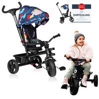 2 In 1 Dreirad Mit Schubstange Von 18 Monaten Bis 25Kg Lionelo Hairi🔸 Blau
