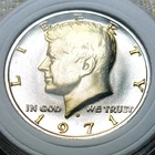1971 D Kennedy Half Dollar - Dipped In Pure Silver & 24K Gold - Clad Gem BU Coin