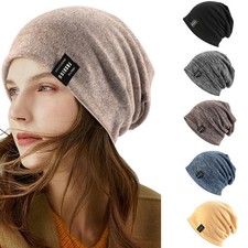 Autumn Winter Warm Slouch Beanie Cap Soft Stretch Knit Hat Headwear Unisex Gift