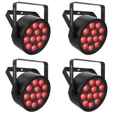  4 Chauvet DJ SlimPAR Q12 ILS RGBA D-Fi USB DMX Par Can Party/Stage Wash Lights