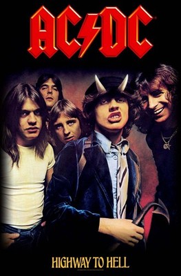 AC/DC Poster Highway To Hell Nue offiziell Textile flag 70cm x 106cm Size One