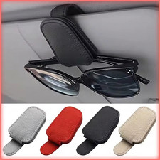 Magnetic Sunglasses Holder for Car Sun Visor Leather Eyeglass Clip Hanger