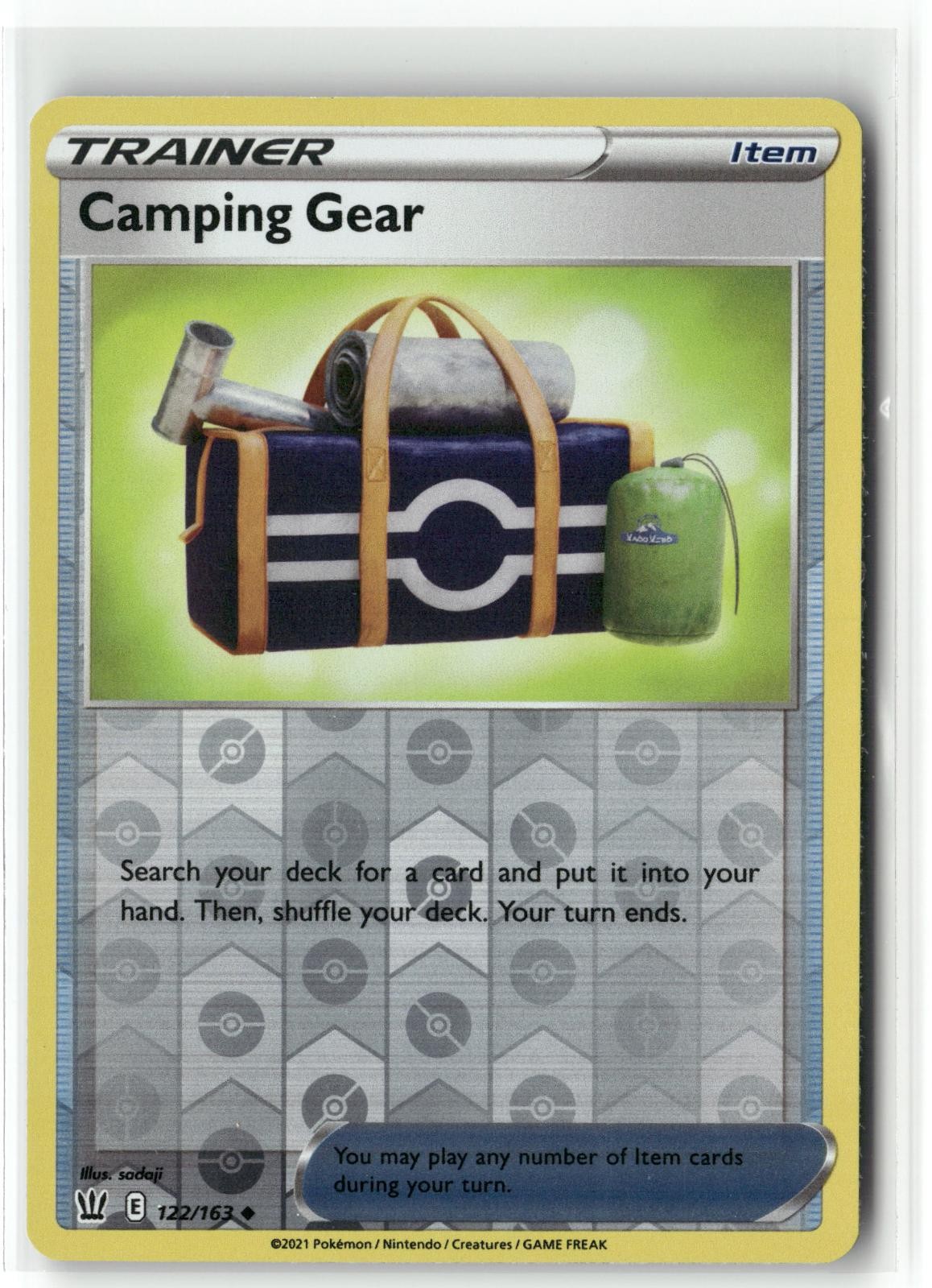Camping Gear 122 Reverse Holo Battle Styles Pokemon Uncommon Reverse Holo NM
