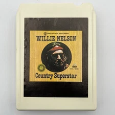 Willie Nelson - Country Superstar - Restored 8 Track Tape - New Pad and Splice