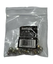 KingChain 1/4"-28 Grease Fitting SAE 90°Angle Zerk Nipple Fittings 7 Pack
