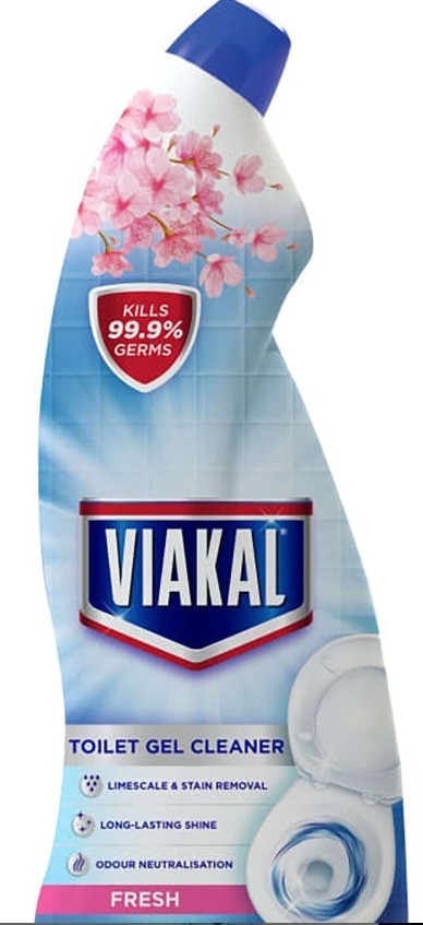 Scorta Viakal WC Gel 8 Pezzi: Anticalcare Professionale per il Bagno