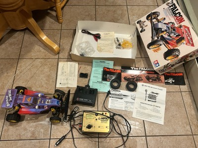 Vintage Tamiya The Falcon Radio Controlled Car w Remote Extras In Box UNTESTED