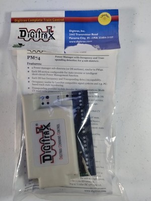 Digitrax PM74 Quad Circuit Breaker, Short Protection, Auto-Reverse Replaces PM42