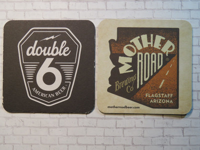 Beer Collectible Coaster ~ MOTHER ROAD Brewing Double 6 - Flagstaff, ARIZONA