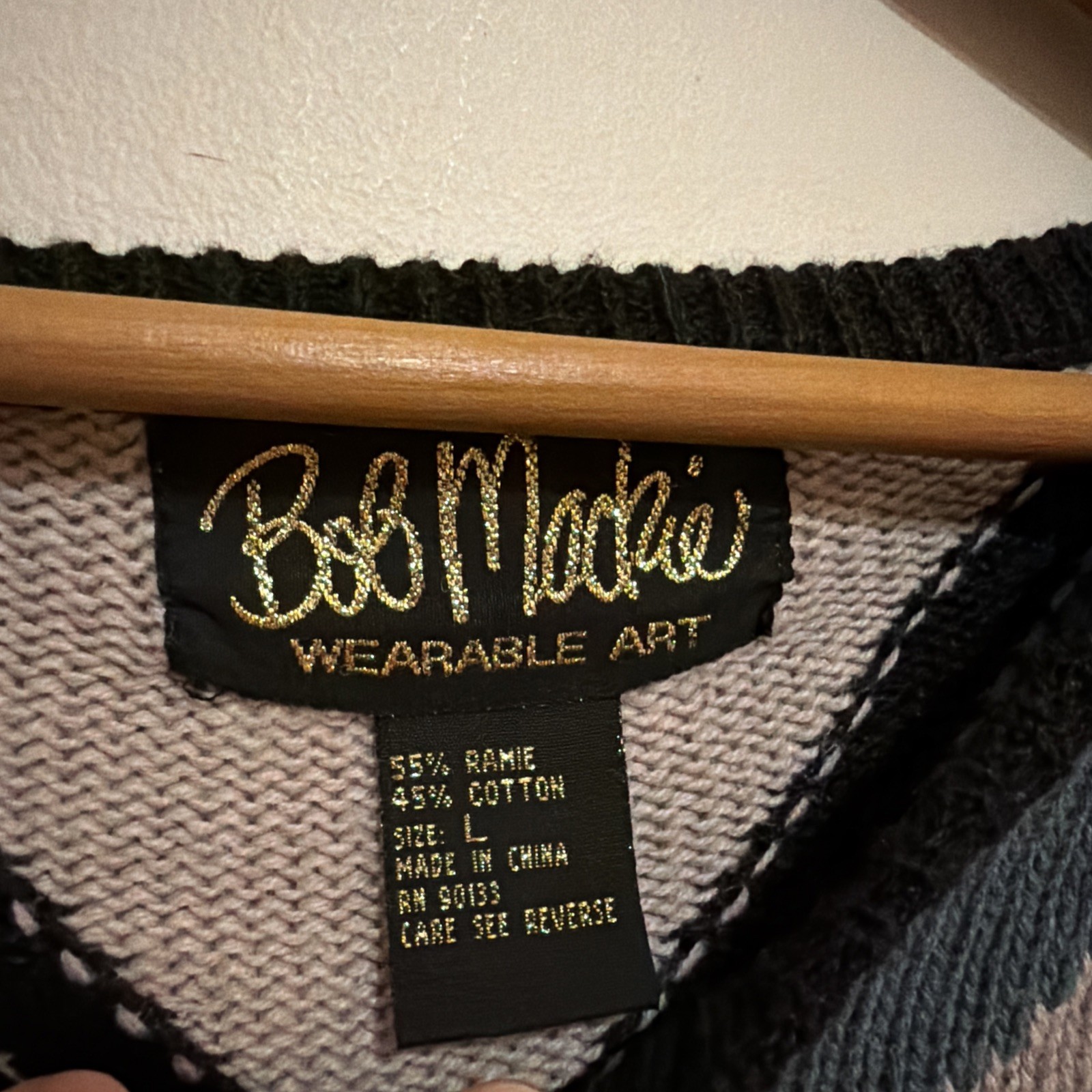 Vintage Bob Mackie Wearable Art Cat Sweater - image 4