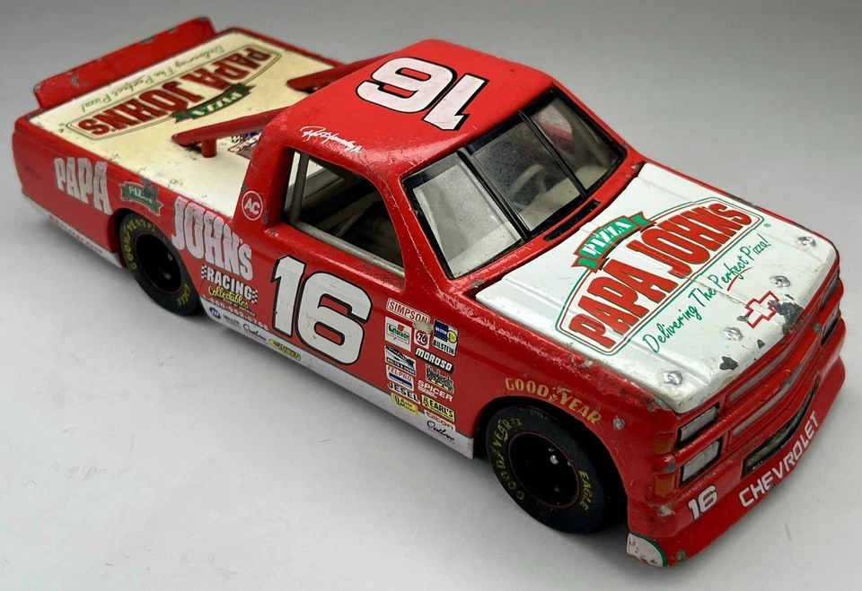 Camión Chevy Papa Johns Vintage Ron Hornaday Jr #16 Edición Limitada Die-Cast Foto 2 de 4