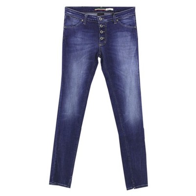  PLEASE Damen Jeans Hose P 90C Skinny Mid Waist Button-Fly darkblue blau 33408