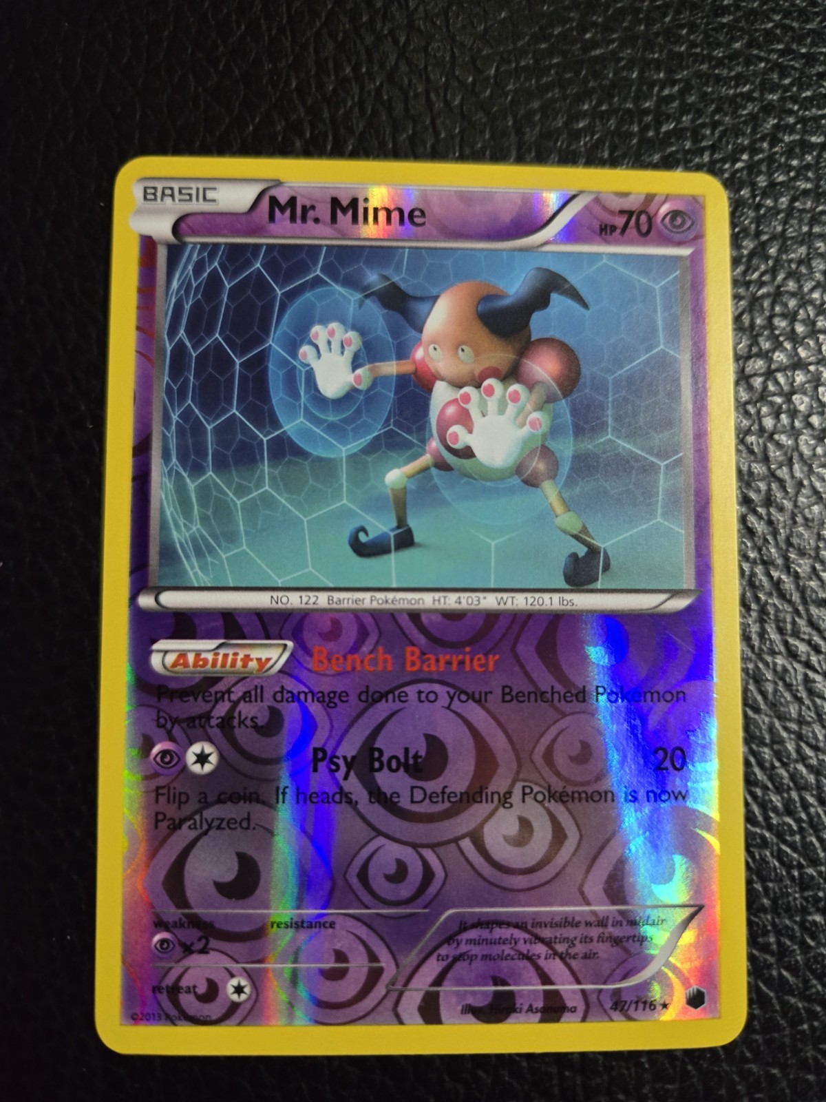 MR. MIME 47/116 Plasma Freeze REVERSE HOLO RH rare Pokemon TCG card
