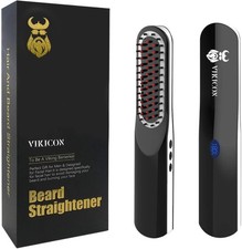 Beard Straightener for Men, Beard Straightening Comb with Cordless/Mini Sized/A