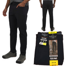NWT Weatherproof Vintage Men's Straight Tech Water-Resist Pants Black Size 32x30
