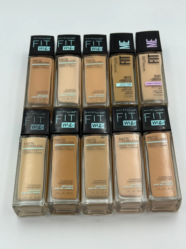 LOT OF 10PCS Maybelline Fit Me Foundation Assorted Makeup Shades Mixed Lot - Image 2 of 4
