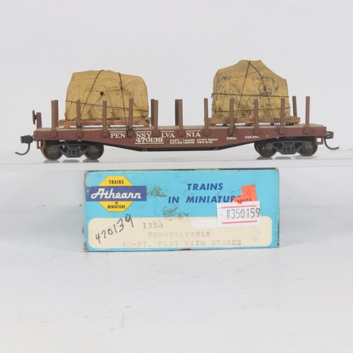 Coche plano Athearn Blue Box HO Pennsylvania PRR #470139 40’ con carga | Condition: Used