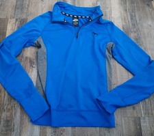 Victoria's Secret PINK 1/4 Zip Sweatshirt Women's Size Small Blue Gray Ultimate