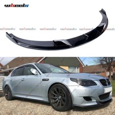 FOR BMW 5 SERIES E60 E61 M5 FRONT SPLITTER SPOILER LIP KIT GLOSS BLACK 2004-2010