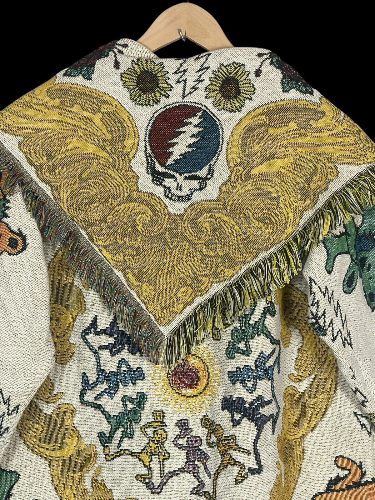 Grateful Dead Fabulous Blanket Yacht Coat Size M/L Deadhead Fringe Baroque RARE image 2