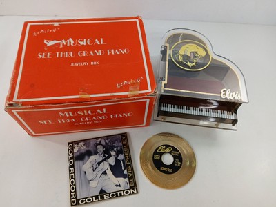 Vtg. Elvis PresleyGrand Piano Music Box/ Jewelry Box & Gold