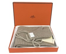 HERMES 101333M 03 MO Cashmere Scarf Gloves Set Baby Kids Authentic