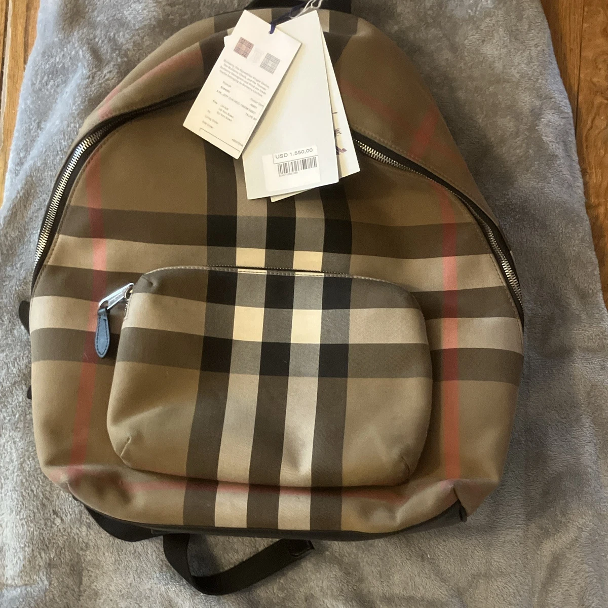 brics leather backpack Laptop Life Flap top conceals drawstring Hello Kitty and Bear Color:Spectrum Blue Tackle Bags