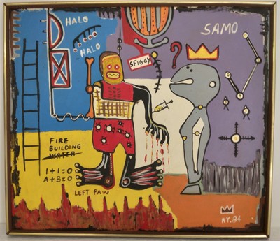 Jean-Michel Basquiat Painting NYC Halo SAMO 84