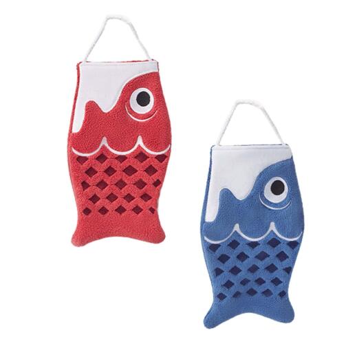 Niedliche Tier-Handtücher, lustige Fische, hängende Handtücher für - Bild 1 von 14