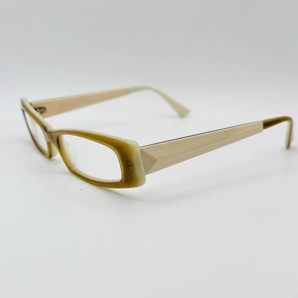 Anteojos Lafont Mujer Cuadrados Verde Beige Madera Delgados Mod. BABY Paris Nuevo Foto 4 de 4