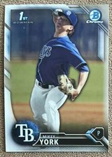 2016 Bowman Draft Picks & Prospects Chrome Mikey York Tampa Bay Rays #BDC-119