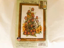 Wagon Wheel Mouse Counted Cross Stitch Kit 14ct White Aida 5" x 7" Design Works