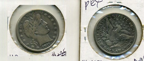 1911 S BARBER SILVER HALF DOLLAR VERY FINE 2437E