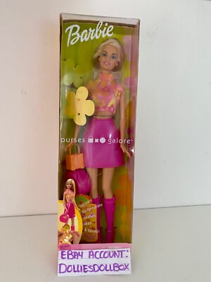 2002 Barbie Geldbörsen Galore Puppe Lavendel Mode Walmart Sonderedition NRFB