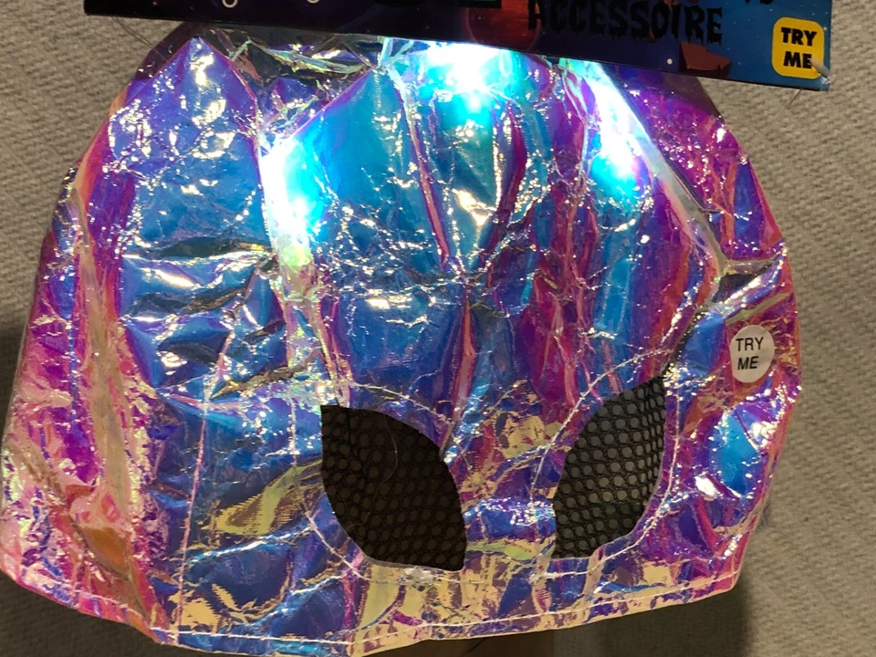 HMS 51 ACCESSORY FLASHING LED LightUp ALIEN MultiColor HEAD PIECE Halloween Mask - Image 4 of 4