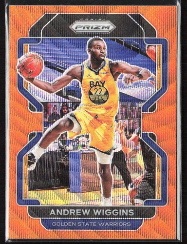 2021-22 Panini Prizm Andrew Wiggins Orange Wave /60 #155 Golden State Warriors