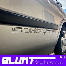Sohc Vtec Panel Sticker Decal X 2 Jdm Drift Vinyl Refurb Uk Made Jap Honda Ek Eg