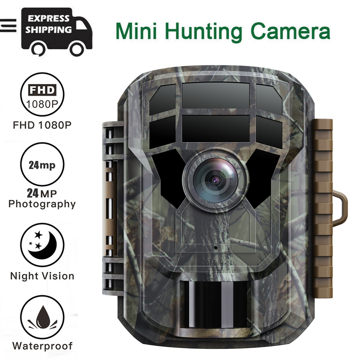 Campark 2K Mini Trail Camera 36MP Game Wildlife Hunting Trap Cam