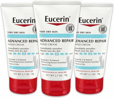 3PK EUCERIN ADVANCED REPAIR HAND CREAM For VERY DRY SKIN  2.7each