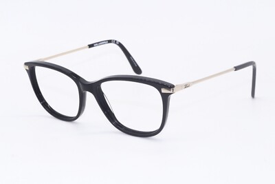 NEW KARL LAGERFELD KL991 001 BLACK GOLD AUTHENTIC DESIGNER EYEGLASSES 52-16