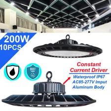 10Pack 200W UFO Led High Bay Light Commercial Industrial Warehouse Light Fixture