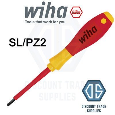 WIHA Soft Finish Elektroschrauber PlusMinus/Poziriv SL/PZ2 30701 VDE 1000V 