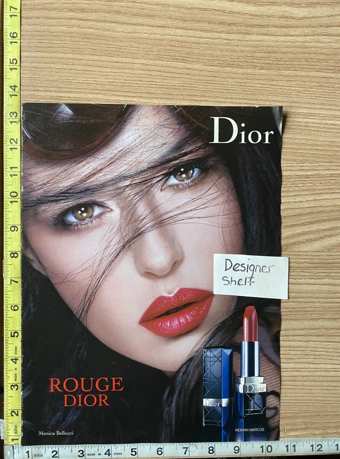Monica Bellucci pour Dior Rouge Rouge Rouge Rouge Cosmétique 2007 Impression Publicité
